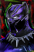 Black Panther artwork by SAVO | Comic art print
