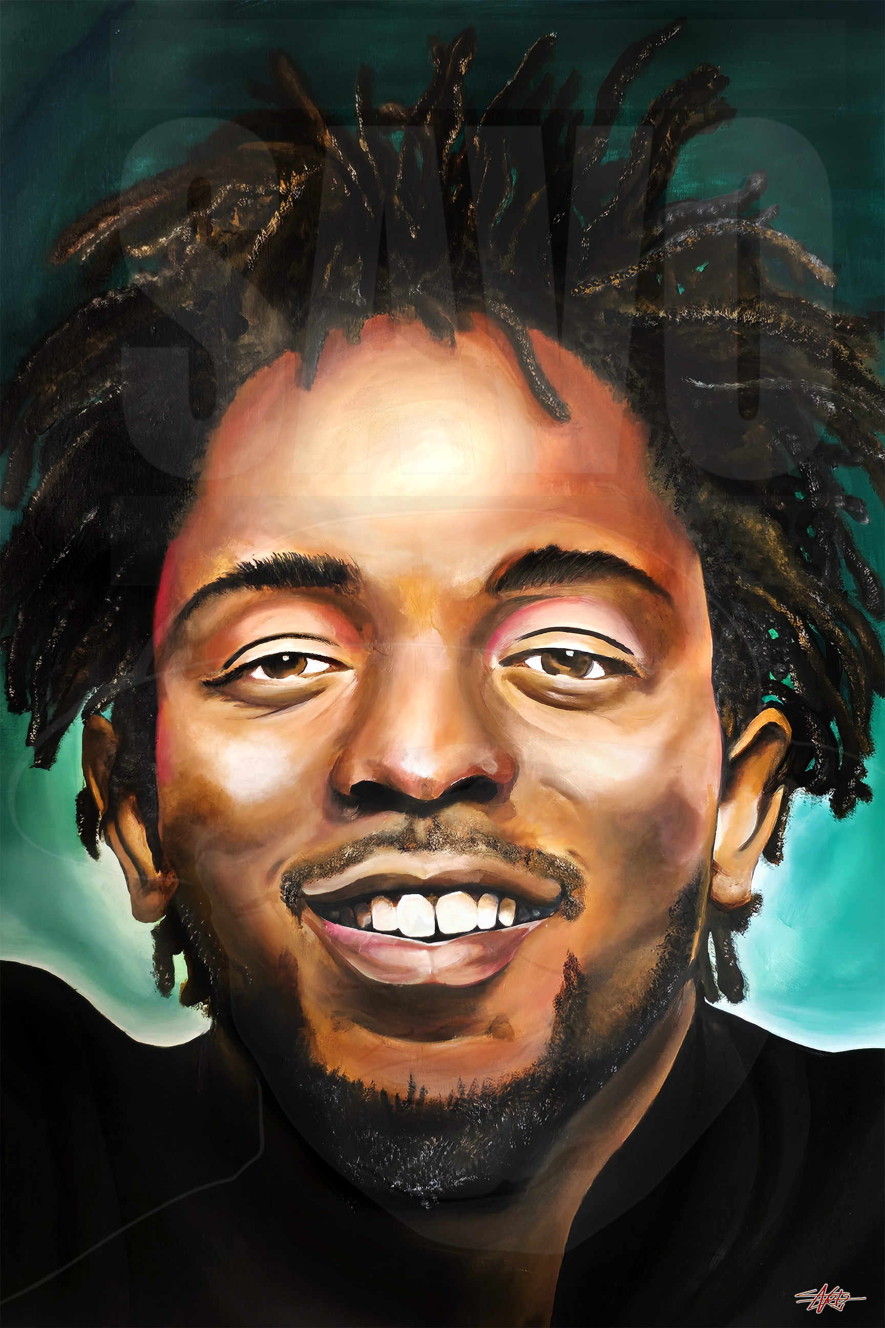 Kendrick Lamar artwork by SAVO | Hip-hop fine art print